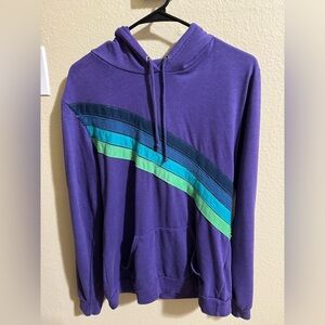 Aviator Nation hoodie purple stripes